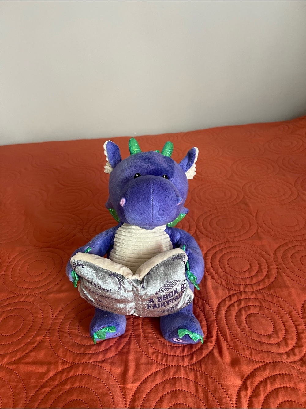 Cuddle Barn Dalton the Storytelling Dragon 12" Animated Plush Recites 5 Stories